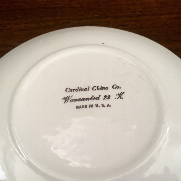 Vintage NAPCO Ceramic Cheese Plate 22K Gouda Muenster Swiss Camembert Limburger - Picture 4 of 9